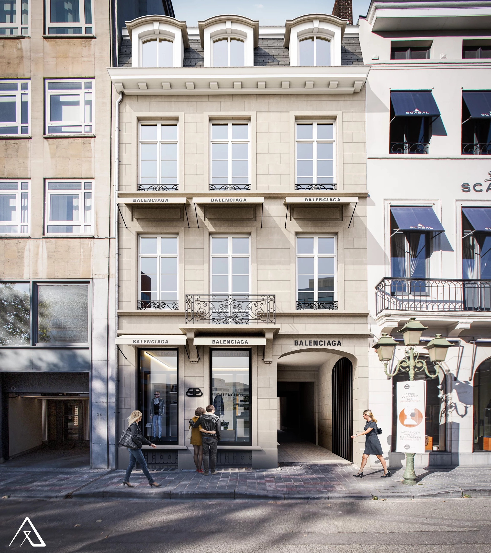 GH Group – Façade Boulevard de Waterloo – Bruxelles